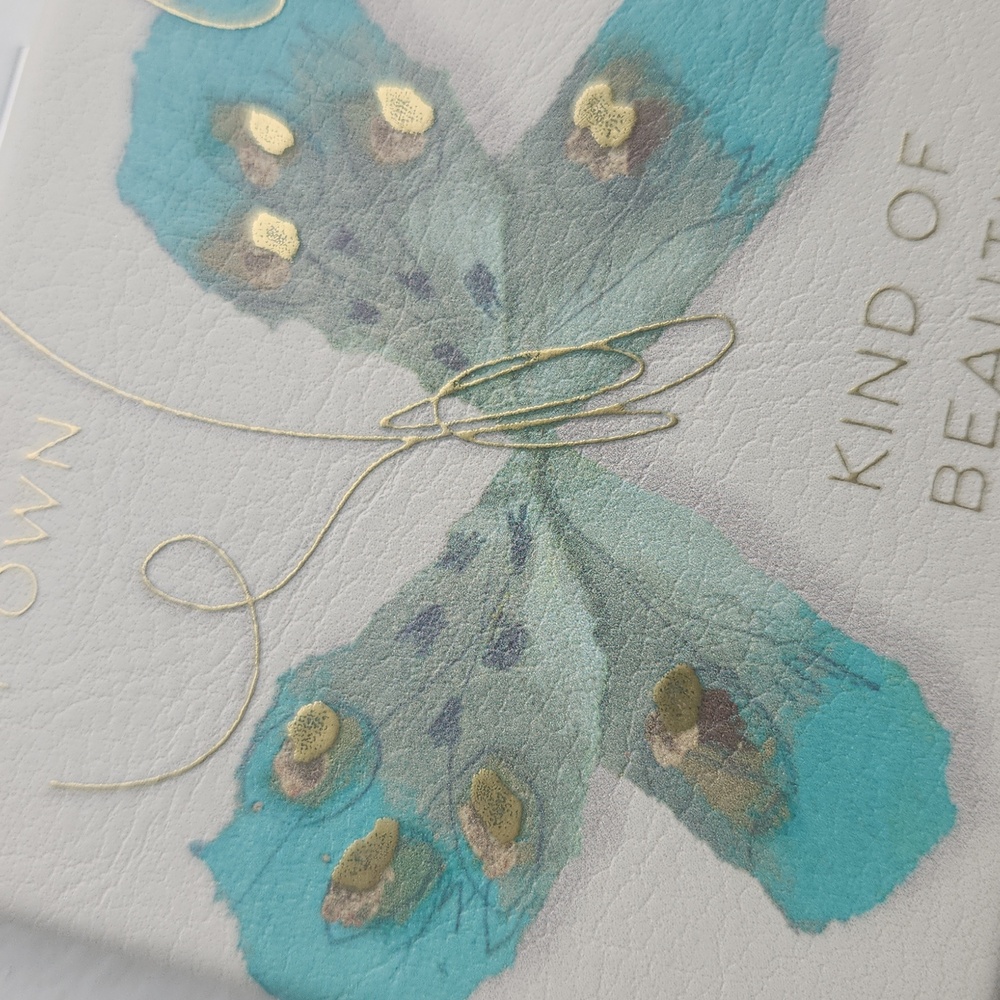 Demdaco Butterfly Pocket Mirror,Teal/Gold Accents- FREE With Purse Purchase - Picture 6 of 8